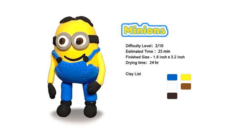 Minions CoolorCat Air Dry Clay Step by Step Tutorial